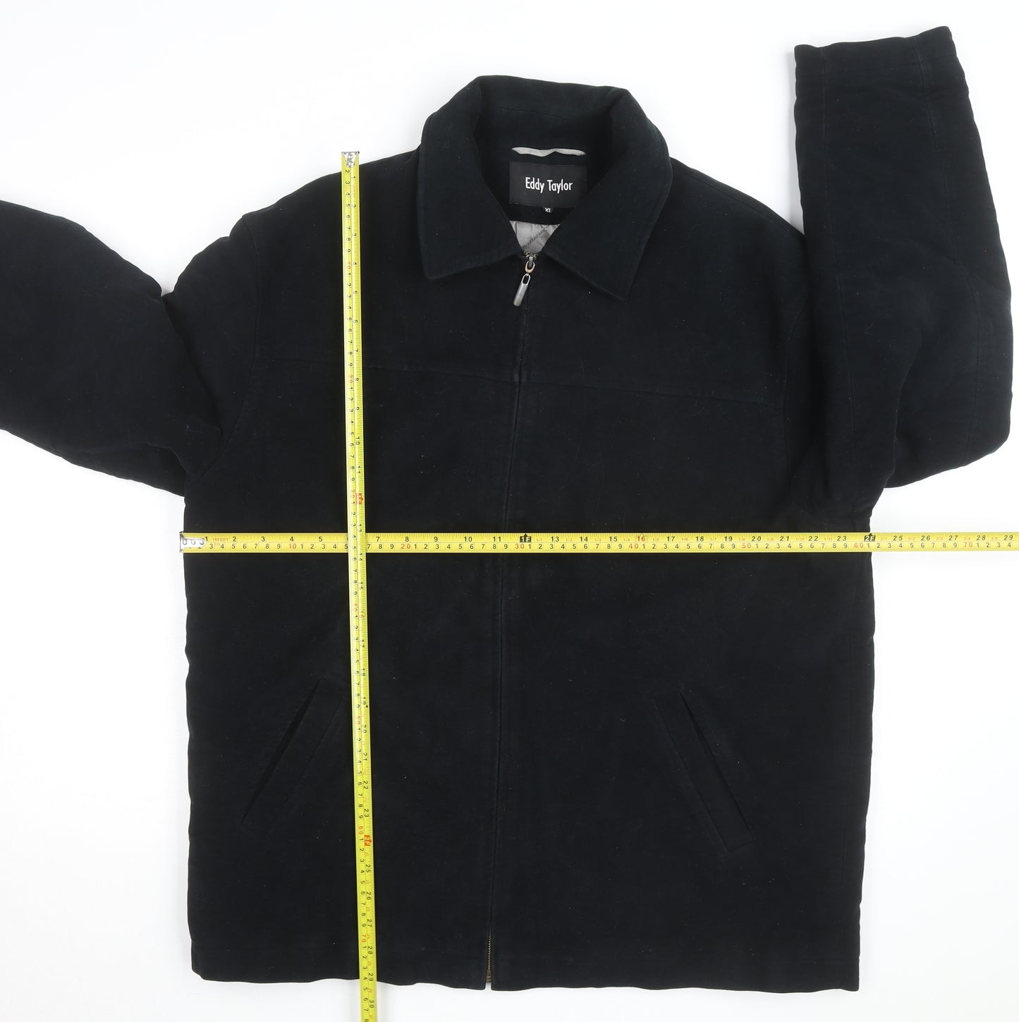 Eddy Taylor Men's Black XL Cotton Full Zip Lined Jacket