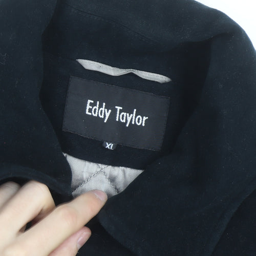 Eddy Taylor Men's Black XL Cotton Full Zip Lined Jacket