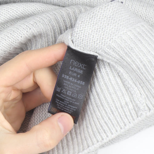 Next Mens Grey Wool Blend Christmas Ski Scene Jumper Size L