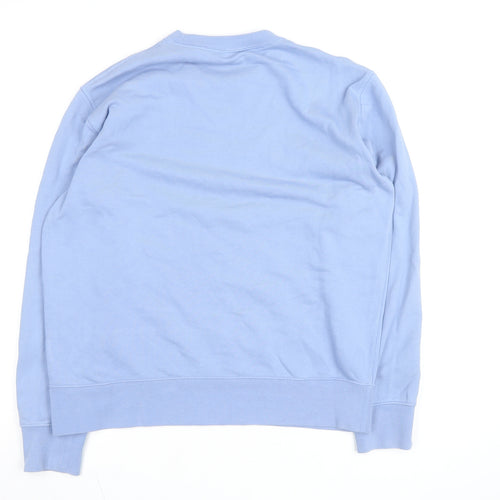 Arket Men's Blue Graphic Crew Neck Cotton Pullover Sweatshirt M