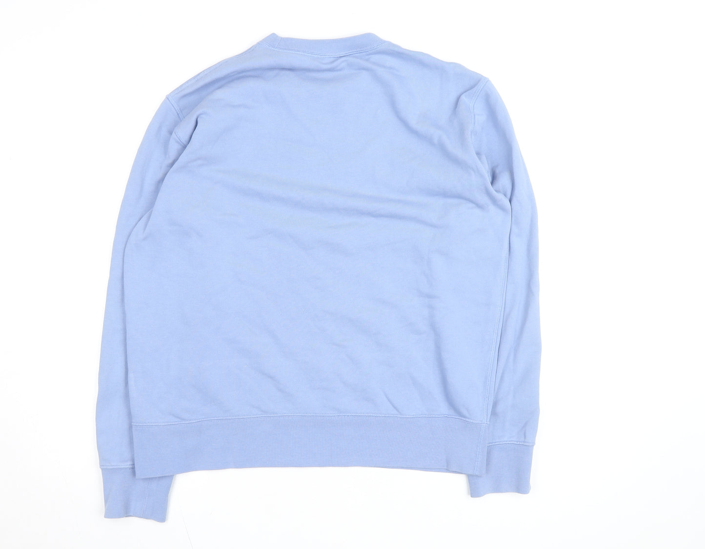 Arket Men's Blue Graphic Crew Neck Cotton Pullover Sweatshirt M