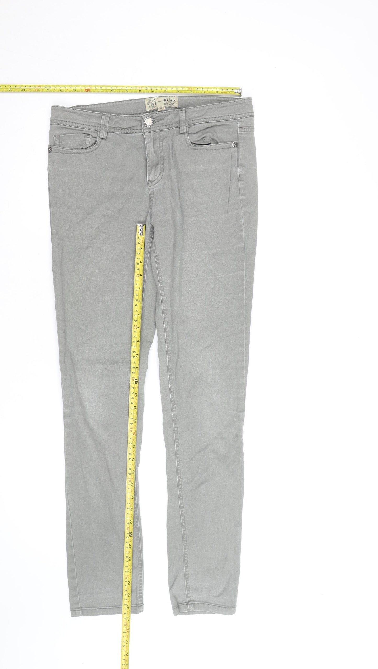 Fat Face Men's Grey Slim Fit Chino Trousers 32W Casual Cotton