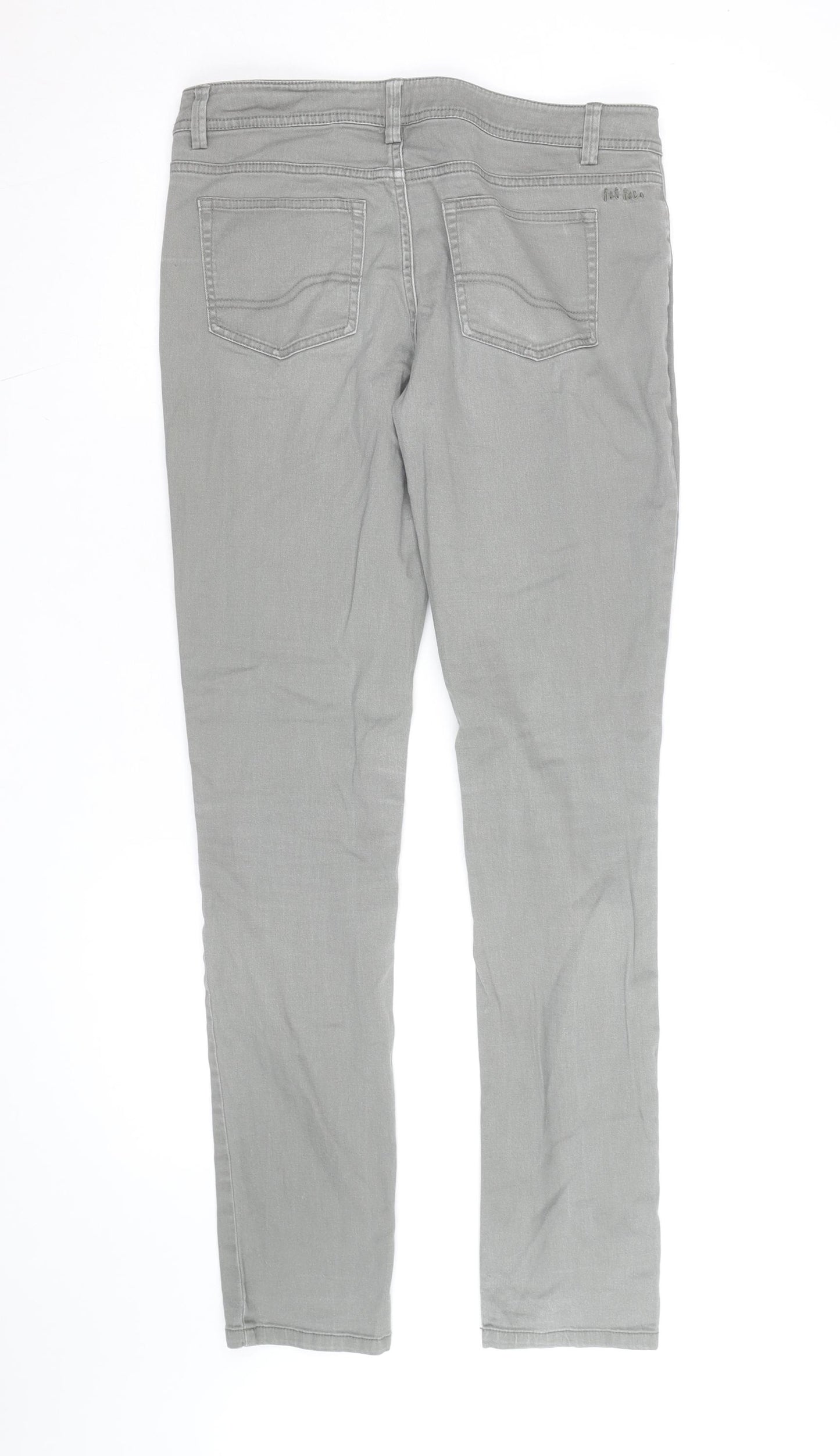 Fat Face Men's Grey Slim Fit Chino Trousers 32W Casual Cotton