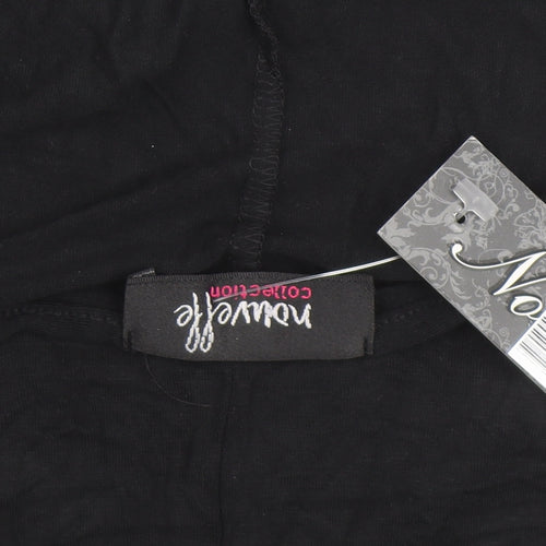 Novalee Women Black V-Neck Be Kind T-Shirt Dress Size 14
