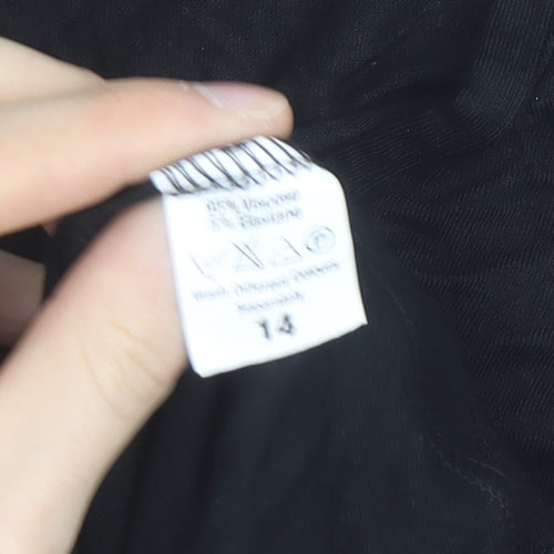 Novalee Women Black V-Neck Be Kind T-Shirt Dress Size 14