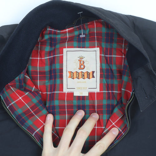 Baracuta Men's Blue 38 Bomber Jacket Lightweight Cotton Blend