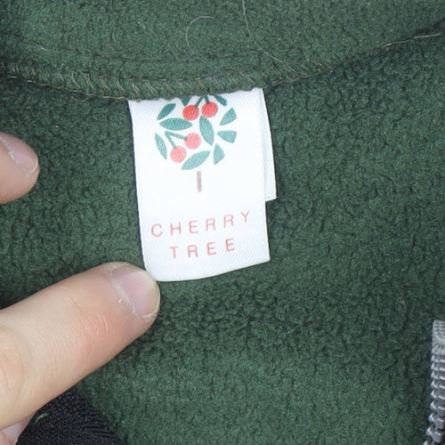 Cherry Tree Women's Green & Purple Fleece 1/2 Zip Active Jacket L