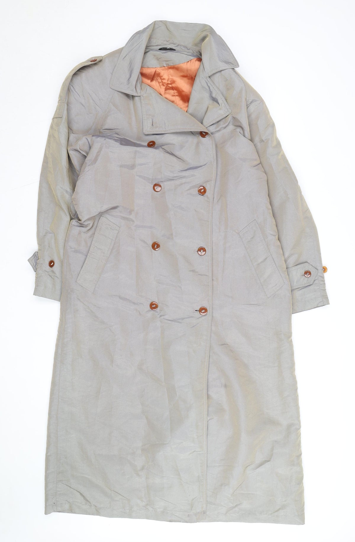 Cyclone Women’s Beige Long Trench Coat Size 10 Classic Style