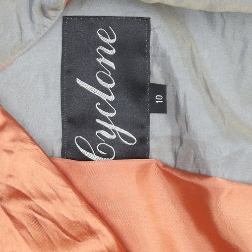Cyclone Women’s Beige Long Trench Coat Size 10 Classic Style