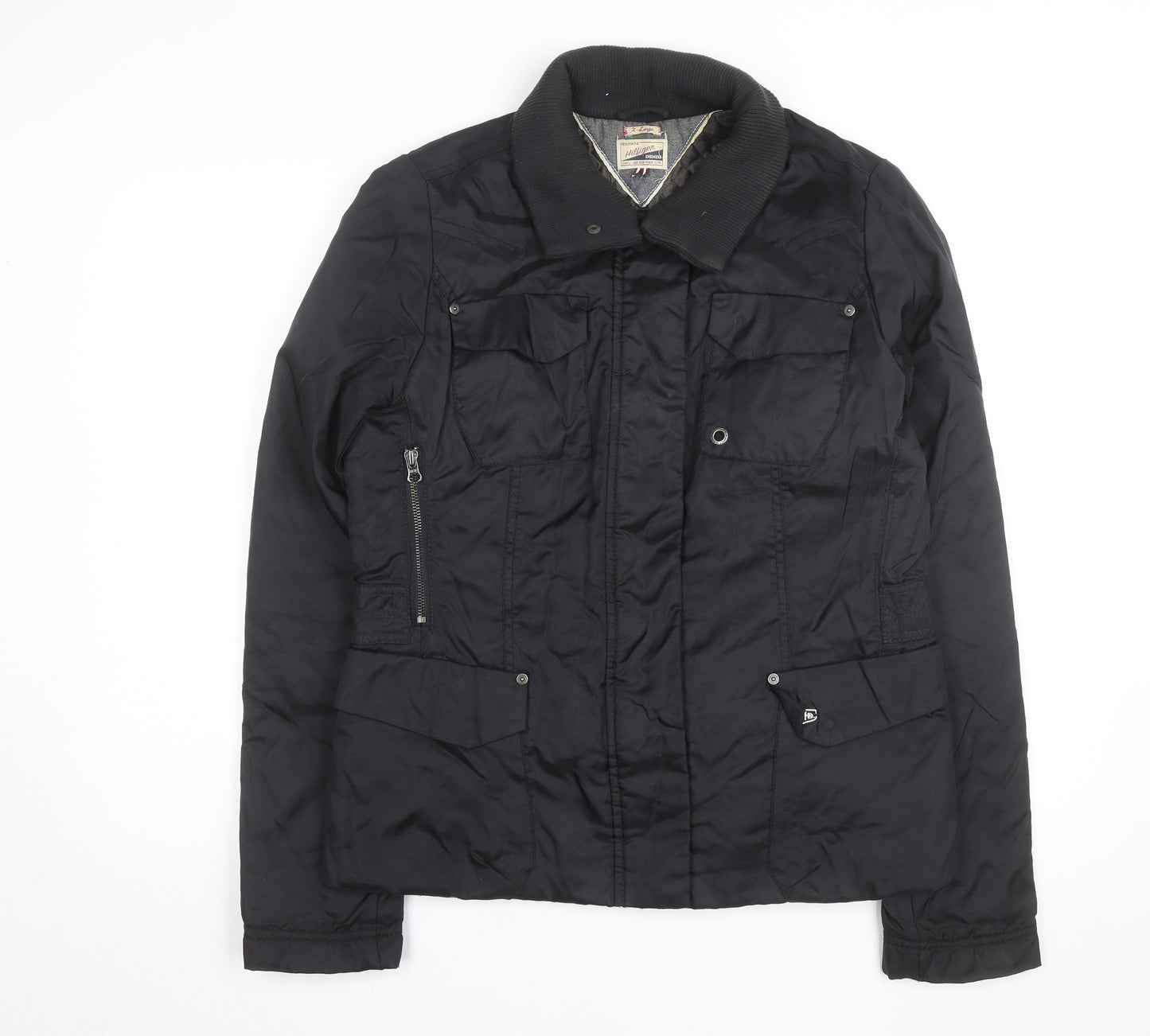 Tommy Hilfiger Men's Black XL Bomber Jacket Polyester Casual