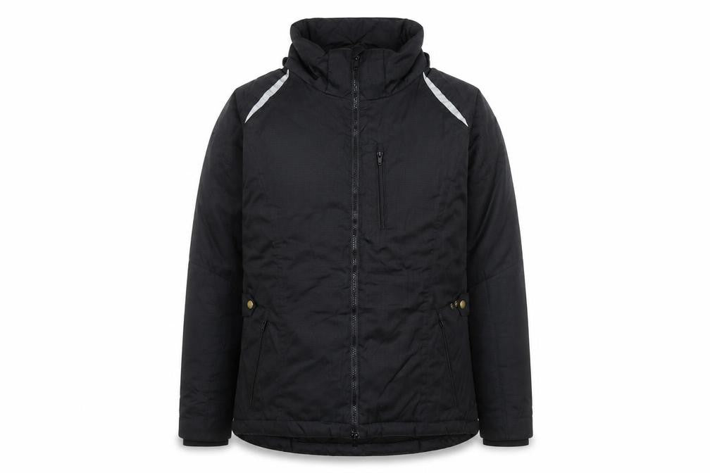 Front view of SmartPak Men's Black L Lined Waterproof Winter Puffer Jacket