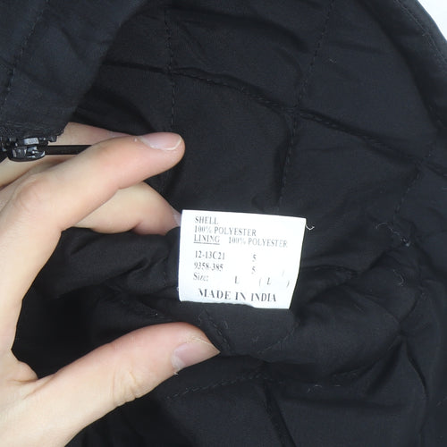 SmartPak Men's Black L Lined Waterproof Winter Puffer Jacket