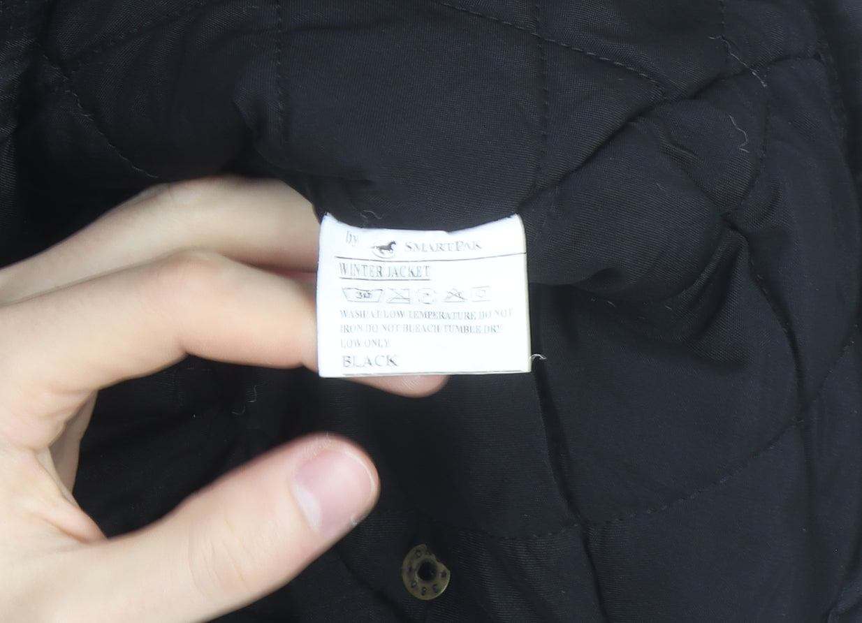 SmartPak Men's Black L Lined Waterproof Winter Puffer Jacket