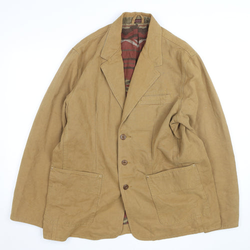 The Territory Ahead Men's Brown Cotton Blazer Jacket L