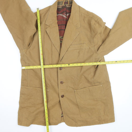 The Territory Ahead Men's Brown Cotton Blazer Jacket L