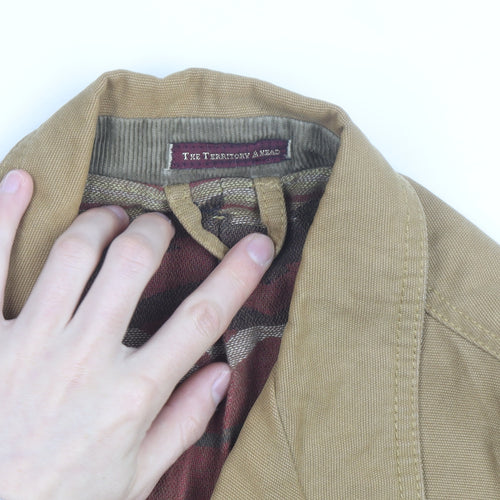 The Territory Ahead Men's Brown Cotton Blazer Jacket L