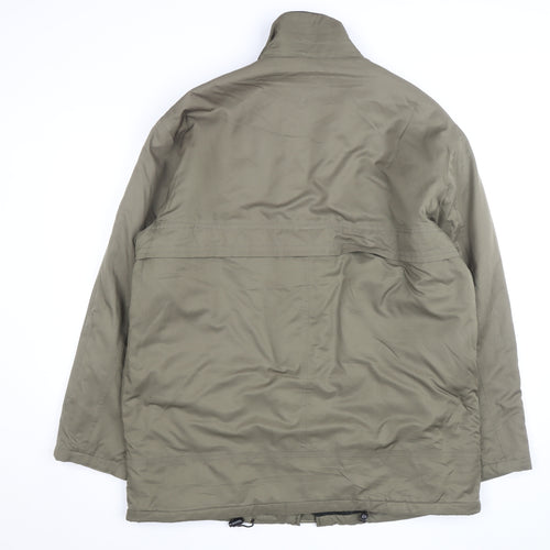 Rappson Men's Green Water Resistant Padded Parka Jacket Size 40