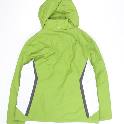 ZeroXposur Women Green Ski Jacket M Waterproof Hooded Winter Coat