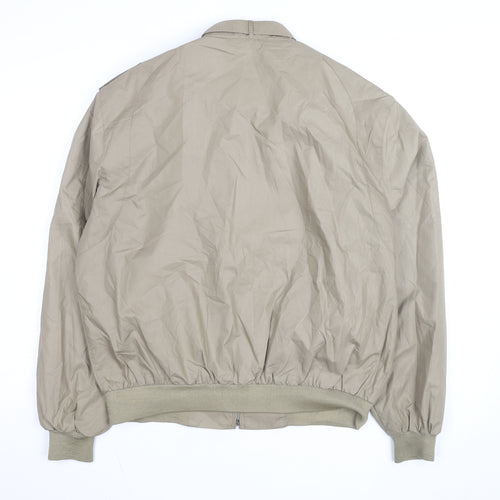 Members Only Men's Beige Bomber Jacket Size 42 Regular Vintage Style