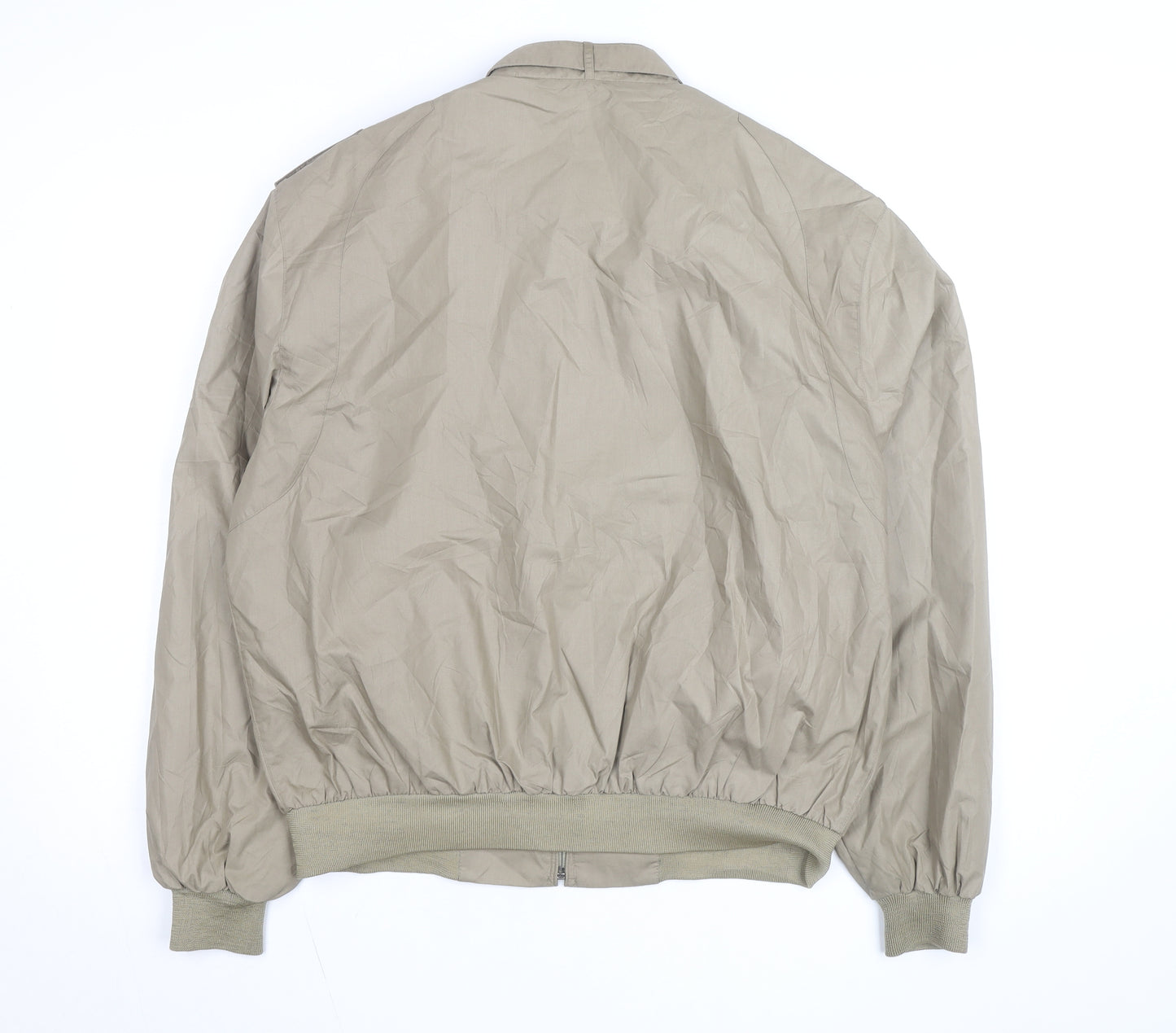 Members Only Men's Beige Bomber Jacket Size 42 Regular Vintage Style