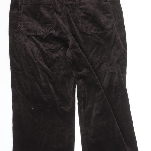 Marks and Spencer Women's Brown Corduroy Straight Trousers Size 16