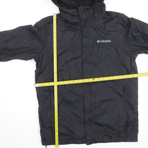 Columbia Men's Black M Waterproof Hooded Windbreaker Jacket