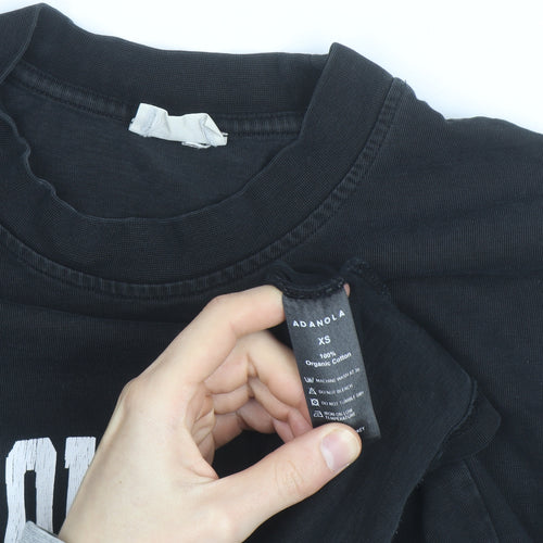 Adanola Women’s Black XS Organic Cotton Sport T-Shirt