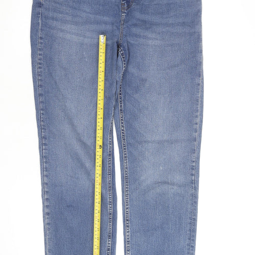 Marks and Spencer Women's Blue Sienna Straight Leg Jeans Size 16 Long Denim