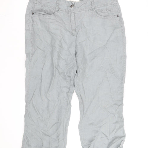 Sandwich Women’s Grey Cotton Linen Cargo Shorts Size 10