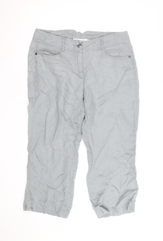 Sandwich Women’s Grey Cotton Linen Cargo Shorts Size 10