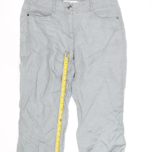 Sandwich Women’s Grey Cotton Linen Cargo Shorts Size 10