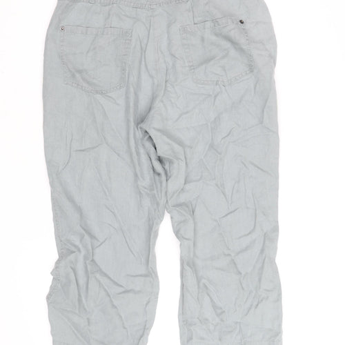 Sandwich Women’s Grey Cotton Linen Cargo Shorts Size 10