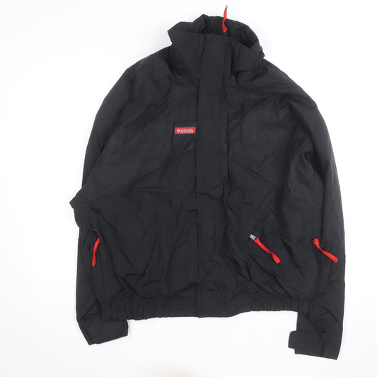 Columbia Men's Black L Windbreaker Nylon Jacket Outdoor Lined