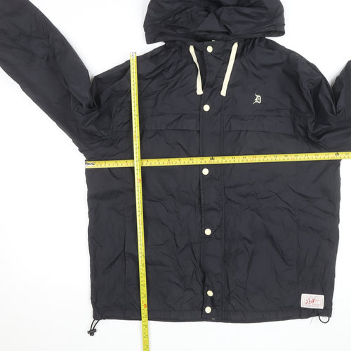 The Duffer of St. George Men's Black L Hooded Windbreaker Jacket