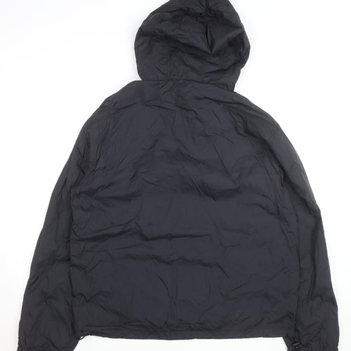 The Duffer of St. George Men's Black L Hooded Windbreaker Jacket