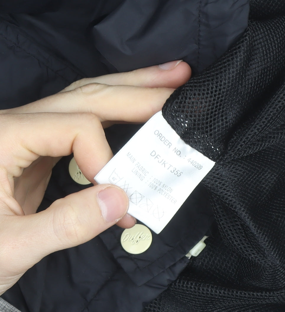 The Duffer of St. George Men's Black L Hooded Windbreaker Jacket