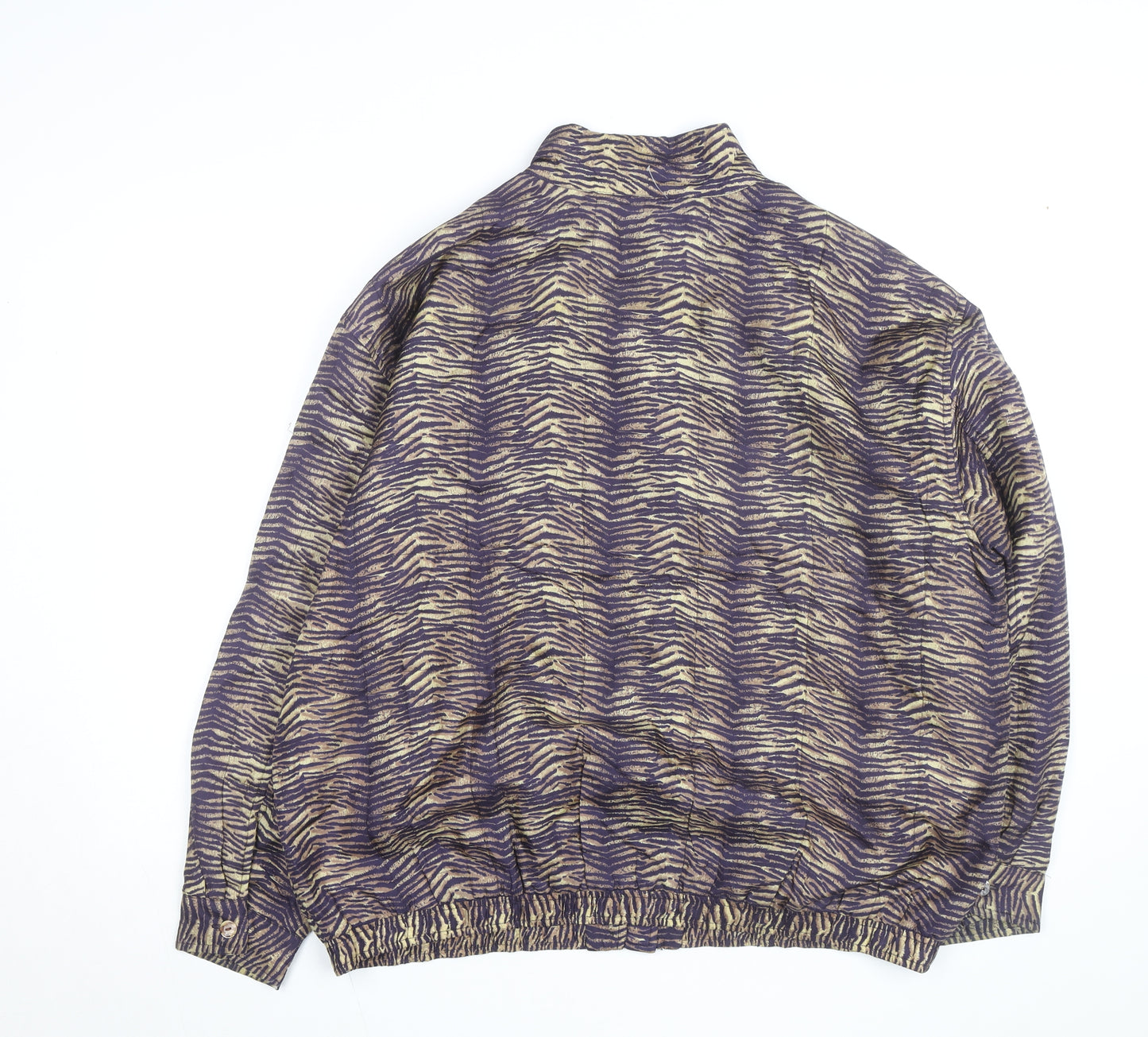 Studio JPR Women's Multicoloured Silk Animal Print Bomber Jacket L