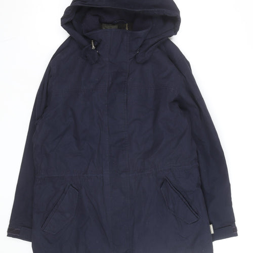 Pacific Trail Men’s Blue Hooded Parka Jacket M Waterproof Outdoor Coat