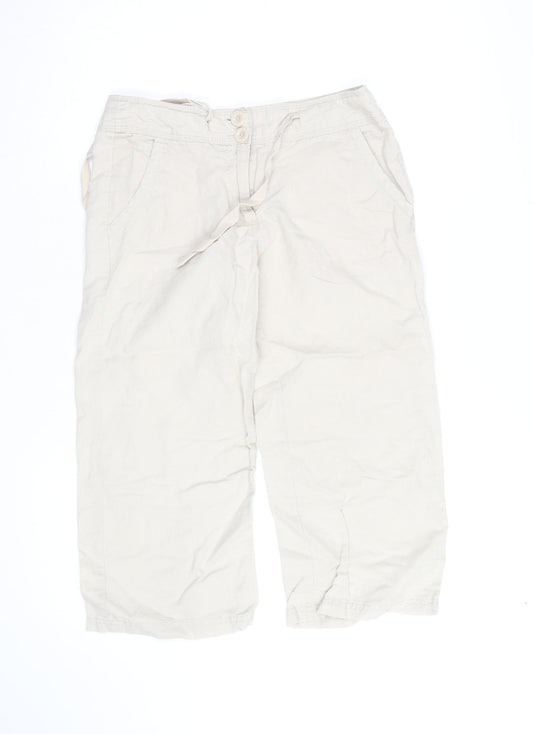 Dunnes Women Beige Size 8 Chino Bermuda Shorts 100% Cotton