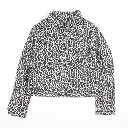 Amanda Smith Petites Women's Multicoloured Animal Print Short Jacket Size 10