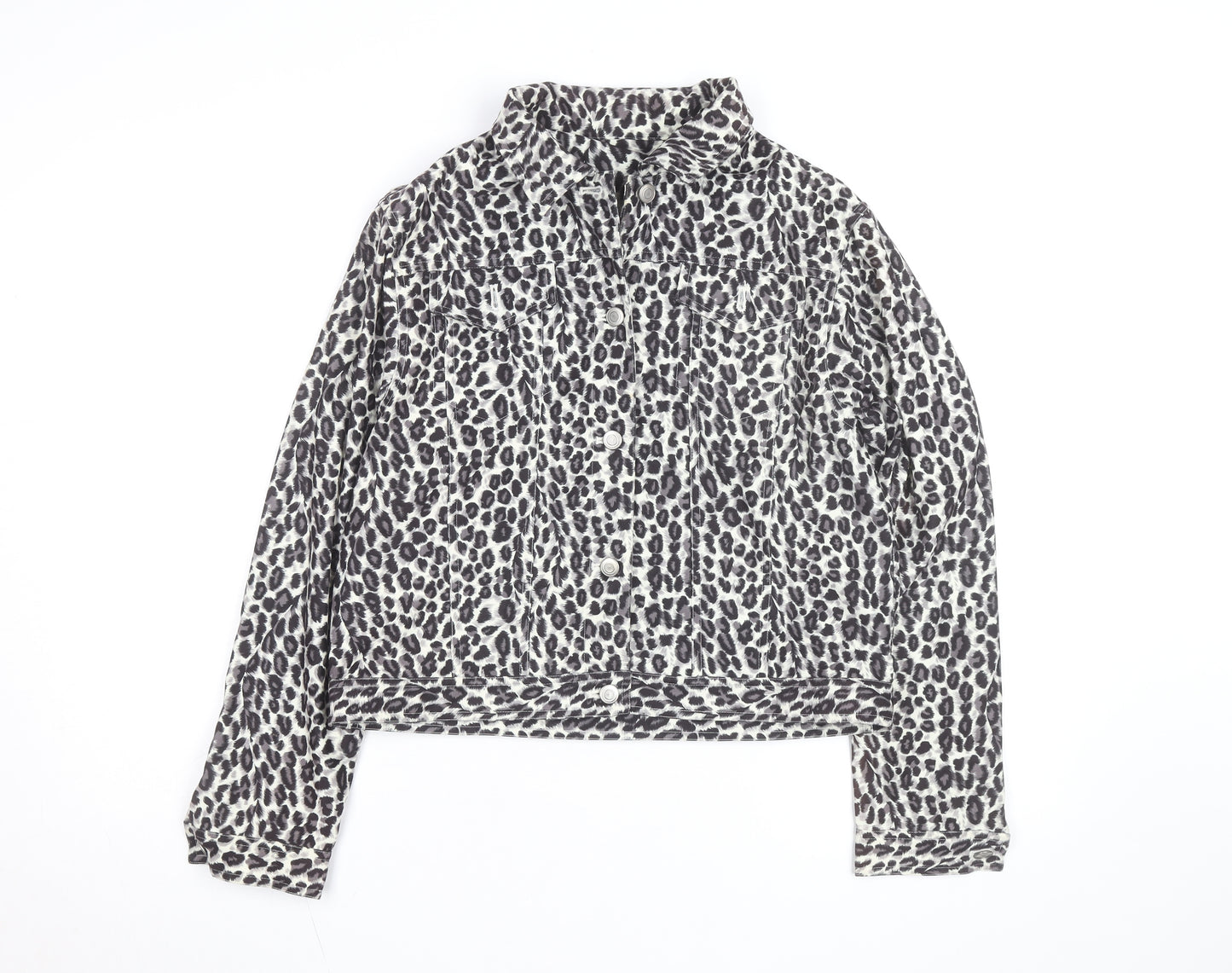 Amanda Smith Petites Women's Multicoloured Animal Print Short Jacket Size 10