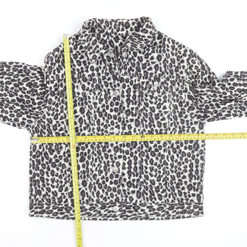 Amanda Smith Petites Women's Multicoloured Animal Print Short Jacket Size 10