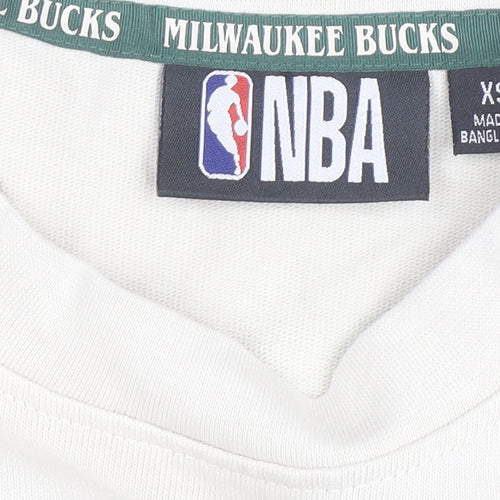 NBA Milwaukee Bucks Men's Beige XS Graphic Print T-Shirt