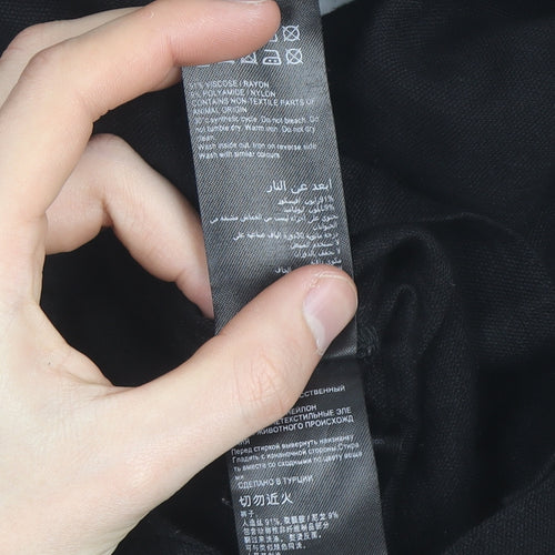 Mint Velvet Women’s Black Cargo Trousers Size 10L Viscose Blend