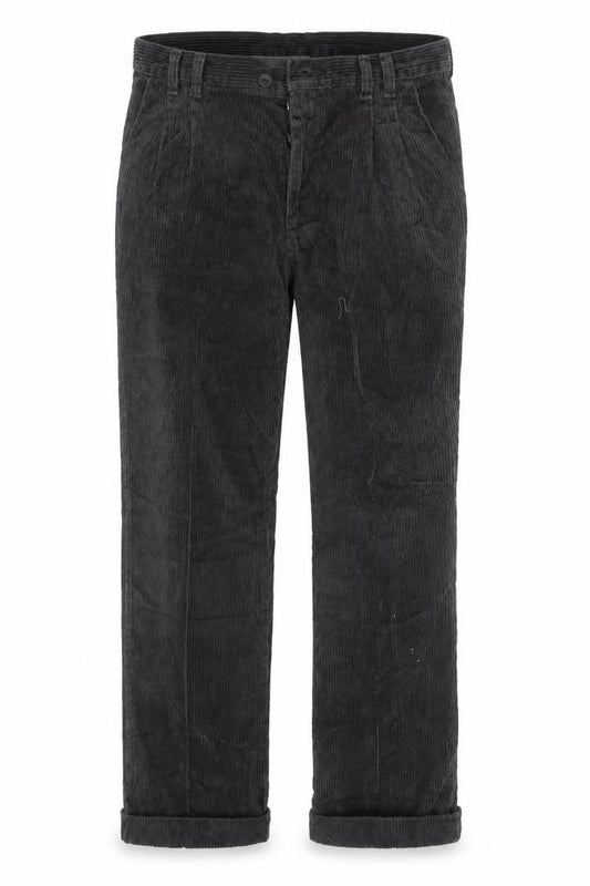 Front view of Wrangler Men's Black Corduroy Trousers 32W 31L Regular Fit