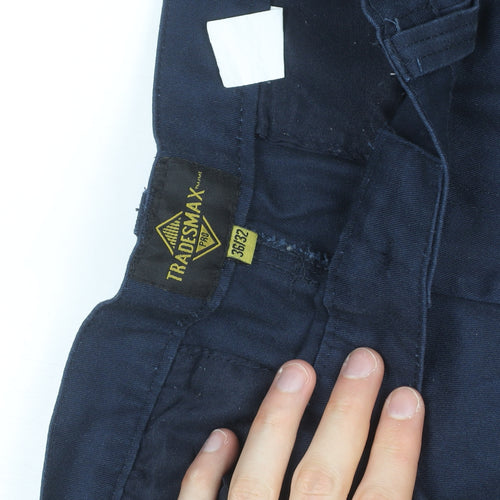 Tradesmax Pro Men's Blue Cargo Workwear Trousers 36W 32L