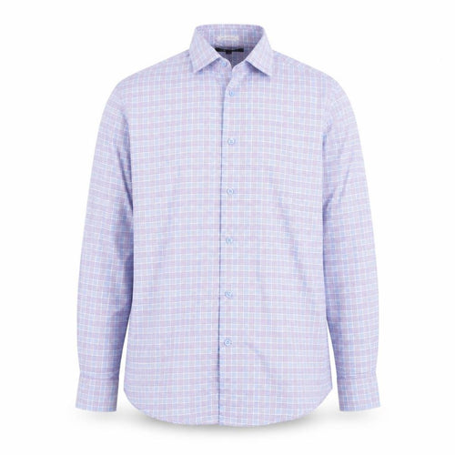Dunnes Stores Men's Blue Slim Fit Long Sleeve Check Shirt Size L