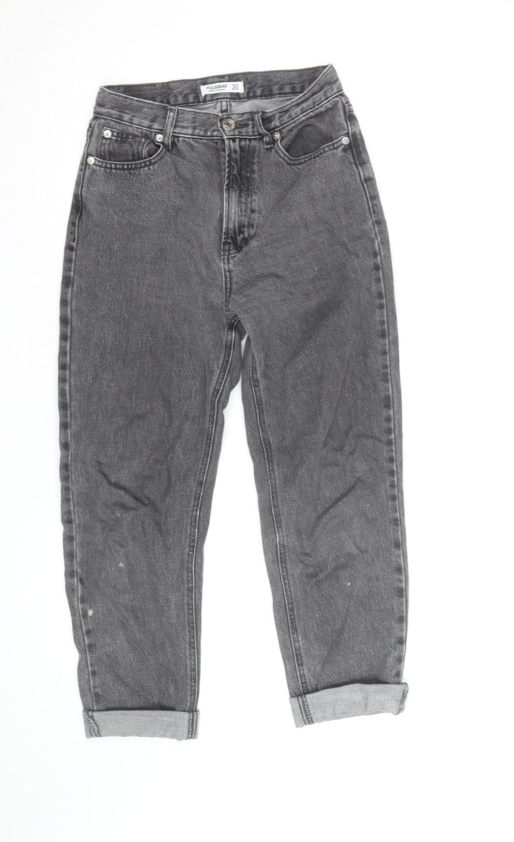 Pull&Bear Women’s Grey High Rise Mom Jeans Size 6