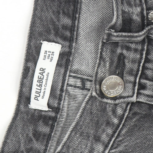 Pull&Bear Women’s Grey High Rise Mom Jeans Size 6