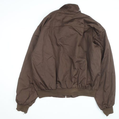Gear Up Men’s Brown 4XL Lined Bomber Jacket with Zip Front